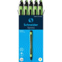 Schneider Xpress Fineliner Pen - 0.8 mm Medium Pen Point - Black Ink - Black Rubberized, Green Barrel - Stainless Steel Tip