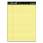 TOPS Docket Ruled Perforated Pads, Wide/Legal Rule, 50 Canary-Yellow 8.5 x 11.75 Sheets, 12/Pack