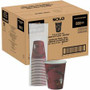 Solo 8 oz Bistro Design Hot Cups - 8 fl oz - Maroon - Poly Paper - Hot Drink, Coffee, Tea, Cocoa - 25/Pack
