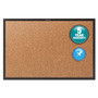 Quartet Classic Series Bulletin Board - 48" Board Height x 96" Board Width - Brown Natural Cork Surface - Self-healing, Durable, Sturdy - Black Aluminum Frame