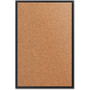Quartet Classic Series Bulletin Board - 48" Board Height x 96" Board Width - Brown Natural Cork Surface - Self-healing, Durable, Sturdy - Black Aluminum Frame