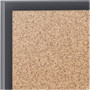 Quartet Classic Series Bulletin Board - 48" Board Height x 96" Board Width - Brown Natural Cork Surface - Self-healing, Durable, Sturdy - Black Aluminum Frame