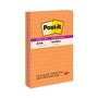 Post-it Notes Super Sticky Pads in Energy Boost Collection Colors, Note Ruled, 4" x 6", 90 Sheets/Pad, 3 Pads/Pack