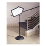 Safco WriteWay Two-Sided Dry Erase Standing Message Sign, White 25.5" x 17.75" Arrow Surface, Black Frame, 25.5" x 17.75" x 64.25"