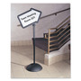 Safco WriteWay Two-Sided Dry Erase Standing Message Sign, White 25.5" x 17.75" Arrow Surface, Black Frame, 25.5" x 17.75" x 64.25"