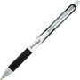 Zebra Z-Grip Flight Ballpoint Pen, Retractable, Bold 1.2 mm, Black Ink, Black/Gray/White Barrel, 12/Pack