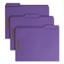 Smead Top Tab Colored Fastener Folders, 0.75" Expansion, 2 Fasteners, Letter Size, Purple Exterior, 50/Box