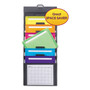 Smead Cascading Wall Organizer, 6 Sections, Letter Size, 14.25 x 24.25, Gray, Neon Green, Neon Orange, Neon Pink, Purple, Yellow