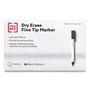 TRU RED Dry Erase Marker, Pen-Style, Fine Bullet Tip, Black, Dozen