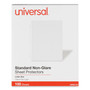Universal Standard Sheet Protector, Standard, 8.5 x 11, Clear, Non-Glare, 100/Box