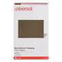 Universal Box Bottom Hanging File Folders, 2" Capacity, Legal Size, 1/5-Cut Tabs, Standard Green, 25/Box