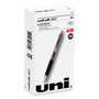 uniball Signo 207 Gel Pen, Retractable, Fine 0.5 mm, Red Ink, Smoke/Black/Red Barrel, Dozen