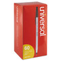 Universal Ballpoint Pen Value Pack, Stick, Medium 1 mm, Black Ink, Gray/Black Barrel, 60/Pack