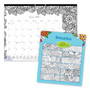 Blueline Monthly Desk Pad Calendar, DoodlePlan Coloring Pages, 22 x 17, Black Binding, Clear Corners, 12-Month (Jan to Dec): 2024 View Product Image