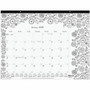 Blueline DoodlePlan Desk Pad - Botanica - Julian Dates - Monthly - January 2026 to December 2026 - 1 Month Single Page Layout