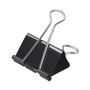 Universal Binder Clips with Storage Tub, Large, Black/Silver, 12/Pack