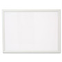 Universal Deluxe Melamine Dry Erase Board, 24 x 18, Melamine White Surface, Silver Aluminum Frame (UNV44618) View Product Image