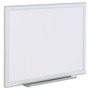 Universal Deluxe Melamine Dry Erase Board, 24 x 18, Melamine White Surface, Silver Aluminum Frame (UNV44618) View Product Image