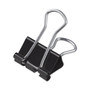 Universal Binder Clips, Small, Black/Silver, 12/Box