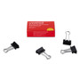Universal Binder Clips, Small, Black/Silver, 12/Box