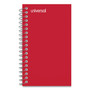 Universal Wirebound Memo Book, Narrow Rule, Red Cover, (50) 5 x 3 Sheets, 12/Pack