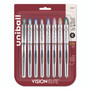 uniball VISION ELITE Hybrid Gel Pen, Stick, Bold 0.8 mm, Assorted Ink and Barrel Colors, 8/Pack