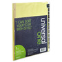 Universal Deluxe Preprinted Simulated Leather Tab Dividers with Gold Printing, 12-Tab, Jan. to Dec., 11 x 8.5, Buff, 1 Set