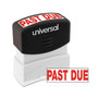Universal Message Stamp, PAST DUE, Pre-Inked One-Color, Red (UNV10063) View Product Image