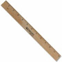 Westcott 12" Dual-Sided Inches/Metric Wood Ruler - 12" Length x 1" Width - 1/16 Graduations - Metric, Imperial Measuring System - Wood