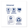 Tork Universal Hand Towel Roll, 1-Ply, 7.88" x 800 ft, White, 6 Rolls/Carton