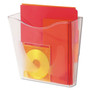 deflecto Euro-Style DocuPocket Portrait Wall File, A4/Legal/Letter/Magazine/Portfolio Size, 10.25" x 4" x 10", Clear