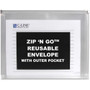 C-Line Zip 'N Go Letter Expanding File - 8 1/2" x 11" - 200 Sheets Capacity - Exterior Pocket(s) - Clear - Zipper Closure, Reusable, Archival-safe, Heavyweight