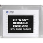 C-Line Zip 'N Go Letter Expanding File - 8 1/2" x 11" - 200 Sheets Capacity - Exterior Pocket(s) - Clear - Zipper Closure, Reusable, Archival-safe, Heavyweight