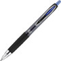 uniball Signo 207 Gel Pen, Retractable, Bold 1 mm, Blue Ink, Smoke/Black/Blue Barrel, Dozen