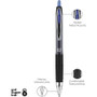 uniball Signo 207 Gel Pen, Retractable, Bold 1 mm, Blue Ink, Smoke/Black/Blue Barrel, Dozen