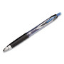 uniball Signo 207 Gel Pen, Retractable, Bold 1 mm, Blue Ink, Smoke/Black/Blue Barrel, Dozen