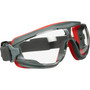 3M GoggleGear 500Series Safety Goggles, Anti-Fog, Red/Gray Frame, Clear Lens,10/Ctn (MMMGG501SGAF)