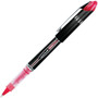 uniball VISION ELITE Hybrid Gel Pen, Stick, Extra-Fine 0.5 mm, Red Ink, Black/Red/Clear Barrel