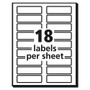 Avery Extra-Large TrueBlock File Folder Labels with Sure Feed Technology, 0.94 x 3.44, White, 18/Sheet, 25 Sheets/Pack AVE5027