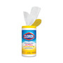 Clorox Disinfecting Wipes, Bleach Free Cleaning Wipes, 1-Ply, 7 x 8, Fresh Scent/Citrus Blend, White, 75/Canister, 3/Pack, 4/Carton