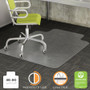 deflecto DuraMat Moderate Use Chair Mat for Low Pile Carpet, 46 x 60, Wide Lipped, Clear