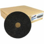 Genuine Joe Black Floor Stripping Pad - 20" Diameter x 1" Thickness - Stripping, Floor - 175 rpm to 350 rpm Speed Supported - Resilient, Heavy Duty, Flexible, Dirt Remover, Long Lasting, Abrasive, Rotate - Fiber, Resin