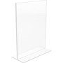 Lorell Double-sided Frame - 8.50" Holding Width x 11" Holding Height - Rectangular Shape - Double Sided - Countertop - Acrylic
