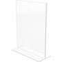 Lorell Double-sided Frame - 8.50" Holding Width x 11" Holding Height - Rectangular Shape - Double Sided - Countertop - Acrylic