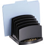 Officemate 2200 Series Incline Sorter - 6 Compartment(s) - 6.37" Height x 7.50" Width x 7.50" Depth - Desktop - Black - Plastic