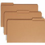Smead 1/3 Tab Cut Legal Recycled Top Tab File Folder - 8 1/2" x 14" - 3/4" Expansion - Assorted Tab Position - 11 pt. - 2 Plys