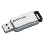 Verbatim Store 'n' Go Secure Pro USB Flash Drive with AES 256 Encryption, 16 GB, Silver