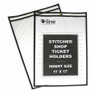 C-Line Stitched Vinyl Shop Ticket Holders - Support 11" x 17" Media - Vinyl - Black, Clear - Sturdy