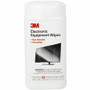 3M Premoistened Electronic Cleaning Wipes - Pre-moistened, Anti-static - Aqua - 80/Tub