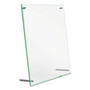 deflecto Superior Image Beveled Edge Sign Holder, Letter Insert, Clear/Green-Tinted Edges
